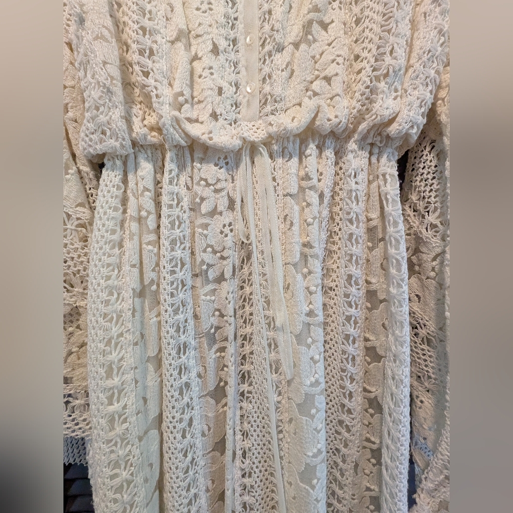 ✨RARE✨ NWOT Free People Vintage Lace Maxi Dress - Picture 5 of 16